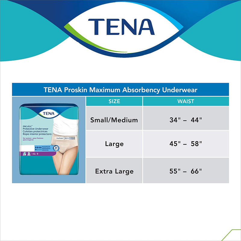 Tena® ProSkin™ Maximum Absorbent Underwear, Small / Medium