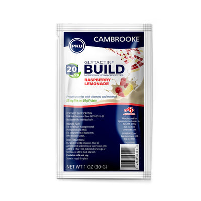 Glytactin® BUILD 20/20 Raspberry / Lemonade PKU Oral Supplement