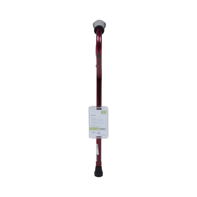 McKesson Red Crackle Print Offset Cane, Aluminum, 30 – 39 Inch Height