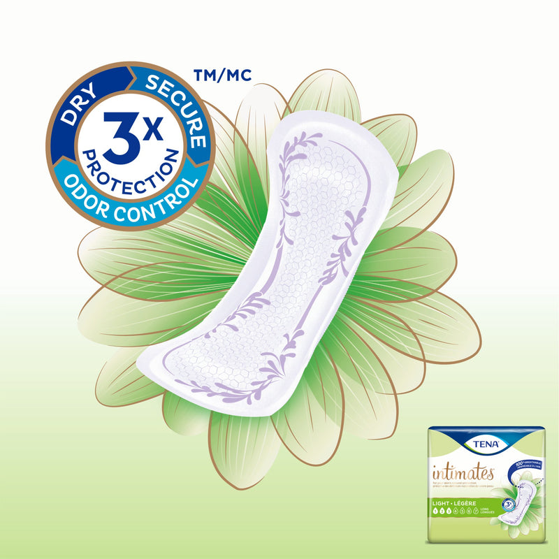 Tena® Intimates™ Ultra Thin Light Pads Regular Bladder Control Pad, 9-Inch Length