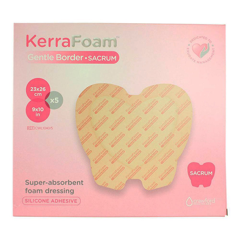 KerraFoam™ Gentle Border Silicone Foam Dressing, 9 x 10 Inch