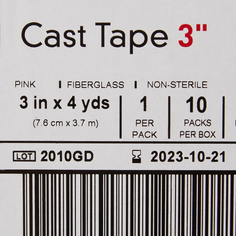 McKesson Pink Cast Tape, 3 Inch x 4 Yard