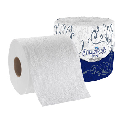 Angel Soft® Ultra Professional Series Toilet Paper, Soft, Absorbent, 2-Ply, White, 450 Sheets
