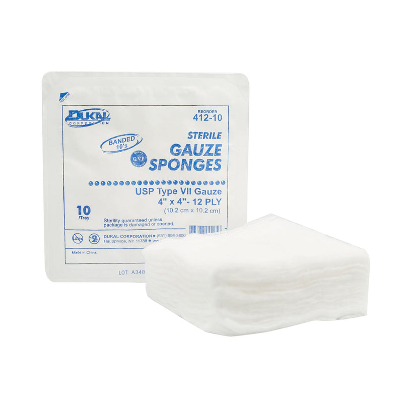 Dukal™ Sterile USP Type VII Gauze Sponge, 4 x 4 Inch