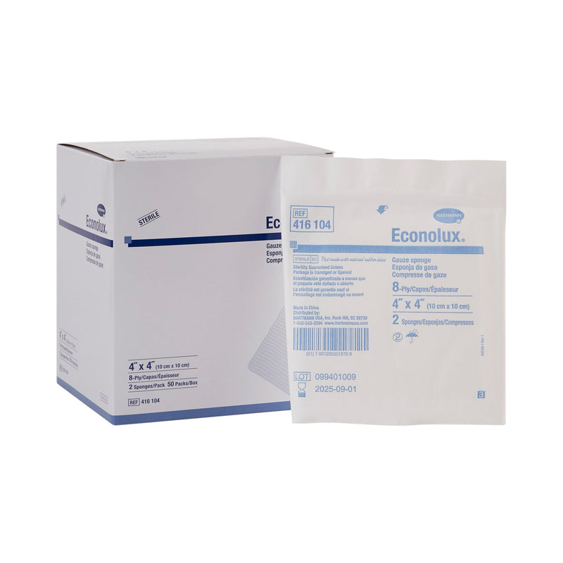 Econolux® Sterile Gauze Sponge, 4 x 4 Inch