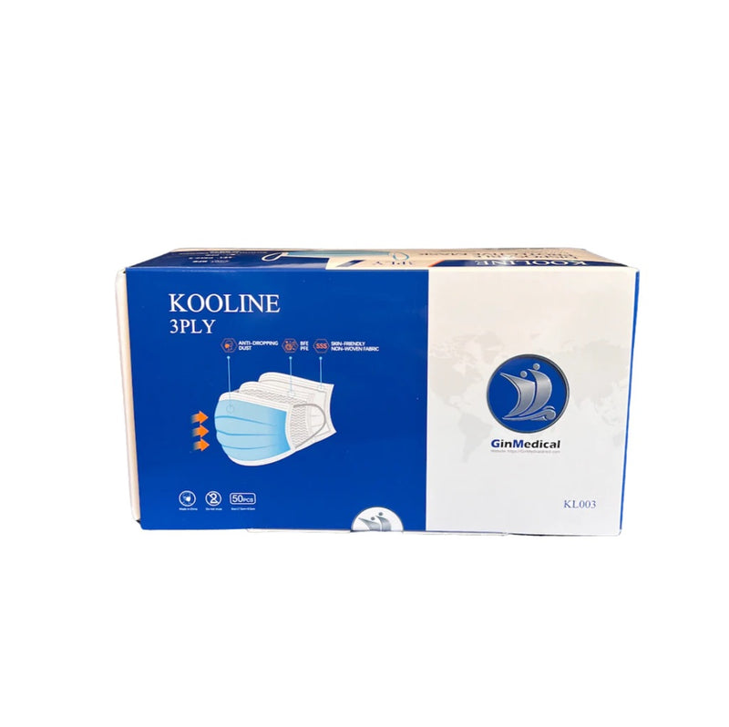 Kooline 3-Ply ASTM Level 1 Disposable Face Mask (Blue), 2000/Case