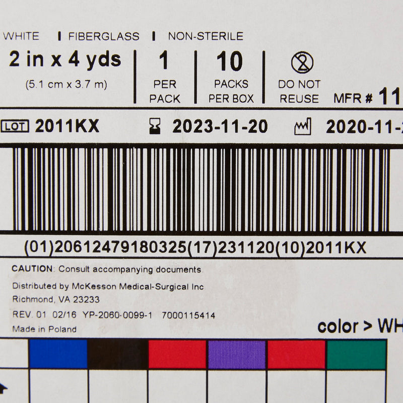 McKesson White Cast Tape, 2 Inch x 4 Yard