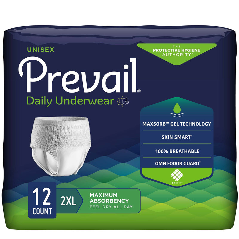 Prevail® Daily Underwear Maximum Absorbent Underwear, Extra Extra Large