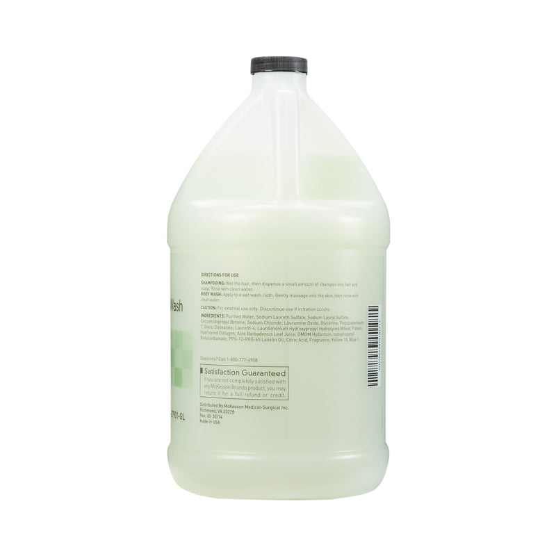 McKesson 2 in 1 Shampoo and Body Wash, Cucumber Melon Scent, 1 Gallon Jug