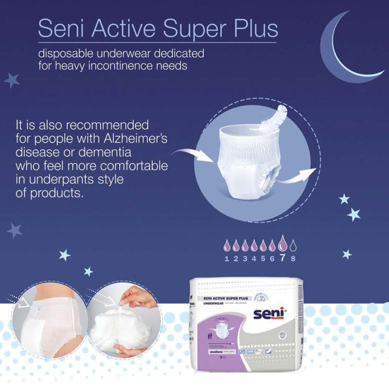 Seni® Active Super Plus Heavy Absorbent Underwear, Extra Large