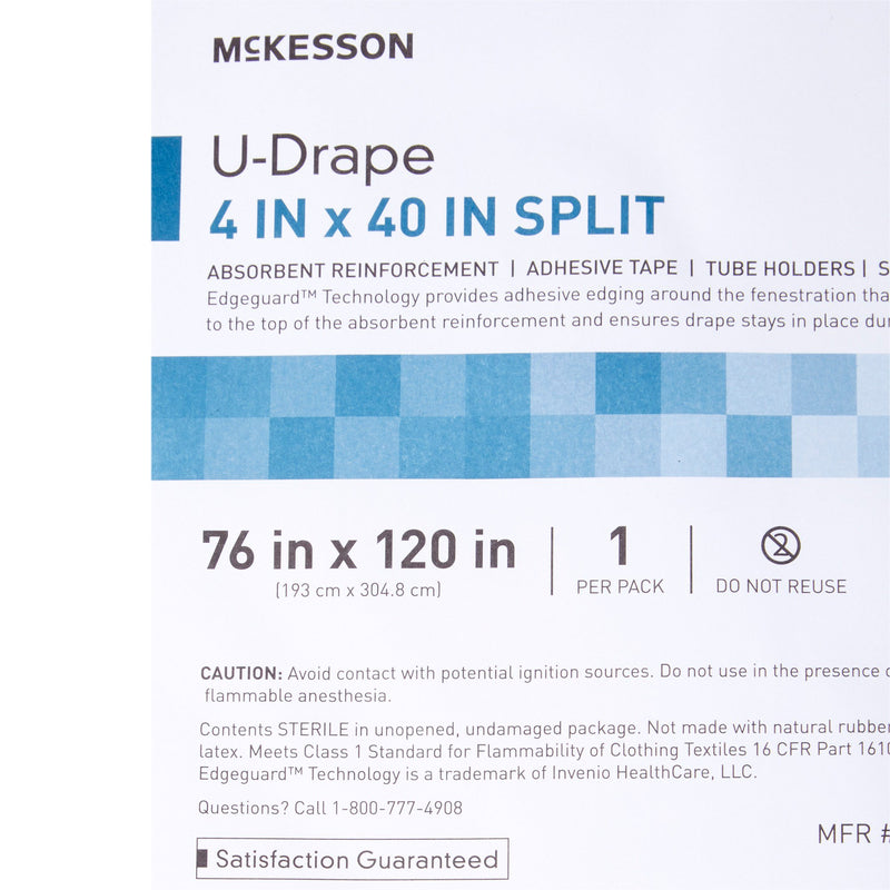 McKesson Sterile Orthopedic U-Drape, 76 W x 120 L Inch