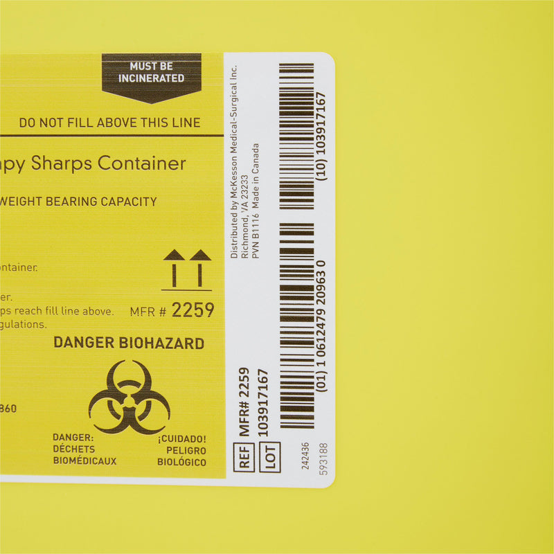 McKesson Prevent® Chemotherapy Sharps Container