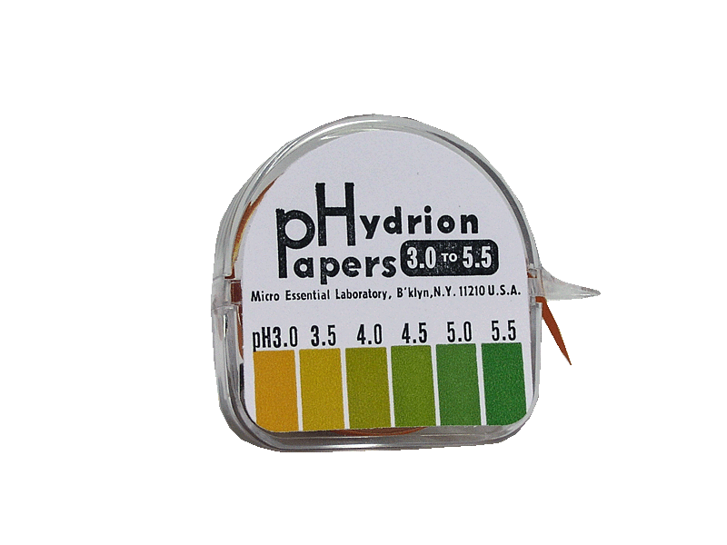 Hydrion™ pH Paper in Dispenser, 3.0 to 5.5
