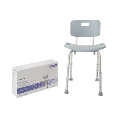 McKesson Aluminum Bath Bench, 15½ – 19½ Inch Height