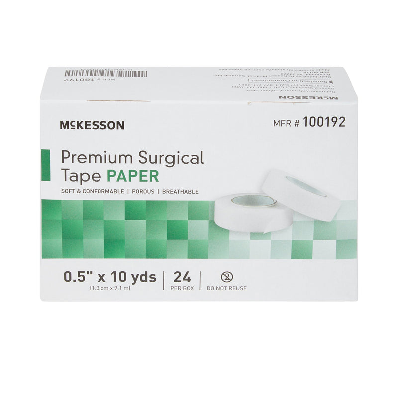 McKesson Paper Medical Tape, 1/2 Inch x 10 Yard, White