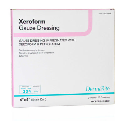 DermaRite Xeroform Impregnated Dressing, 4 x 4 Inch