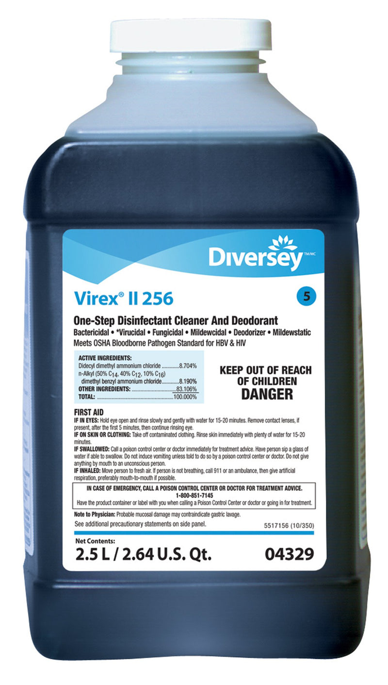 Diversey™ Virex® II 256 Surface Disinfectant Concentrate, 2.5 liter