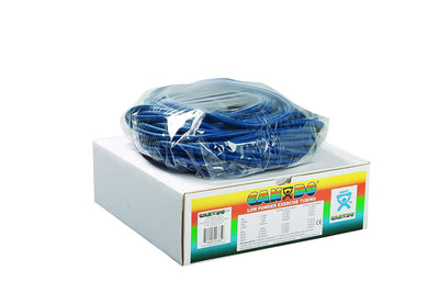 CanDo® Low Powder Exercise Resistance Tubing, Blue, 100 Foot Length, Heavy Resistance