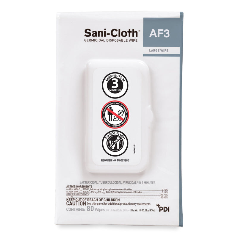 Sani-Cloth® AF3 Surface Disinfectant Cleaner, 80 Count Portable Pack