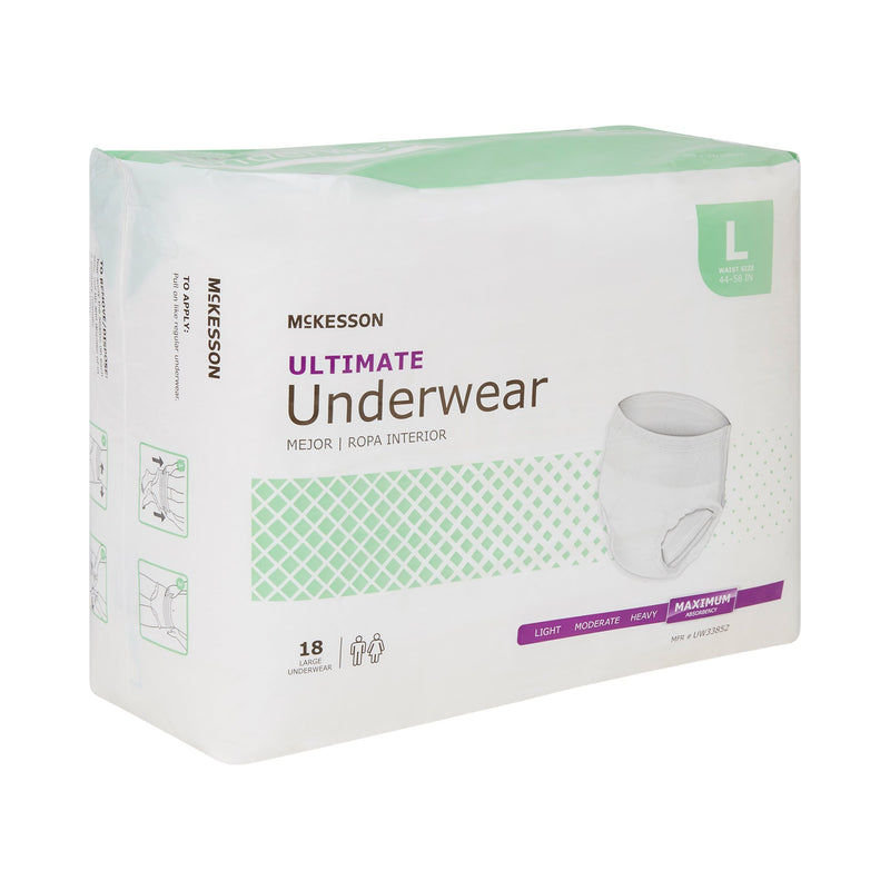 McKesson Ultimate Maximum Absorbent Underwear, Large