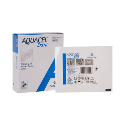 Aquacel® Extra™ Hydrofiber Dressing, 2 × 2 Inch