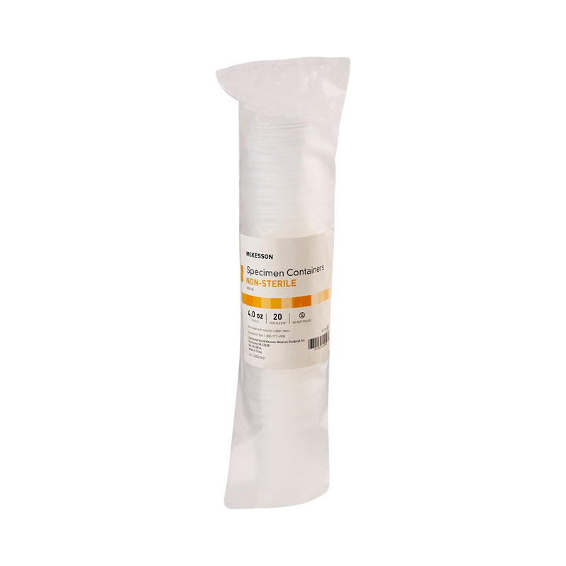 McKesson Specimen Container, 4 oz., Without Lid