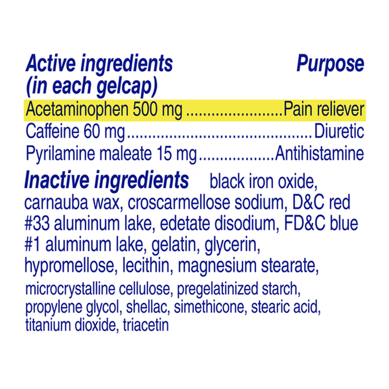 Midol® Complete Acetaminophen / Caffeine / Pyrilamine Maleate Cramp Relief 783600 BX