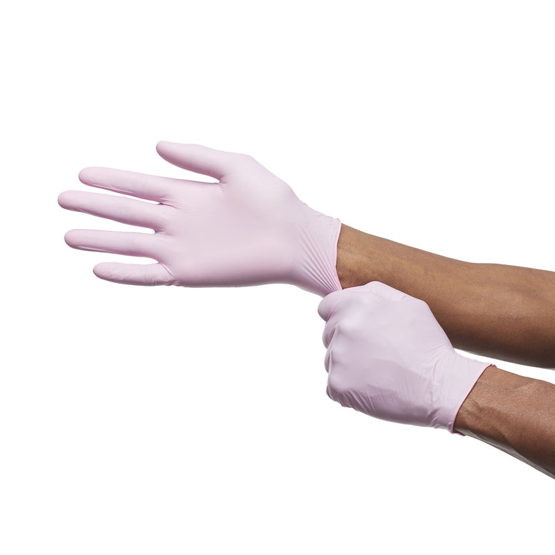 McKesson Pink Nitrile® Nitrile Exam Glove, Large, Pink