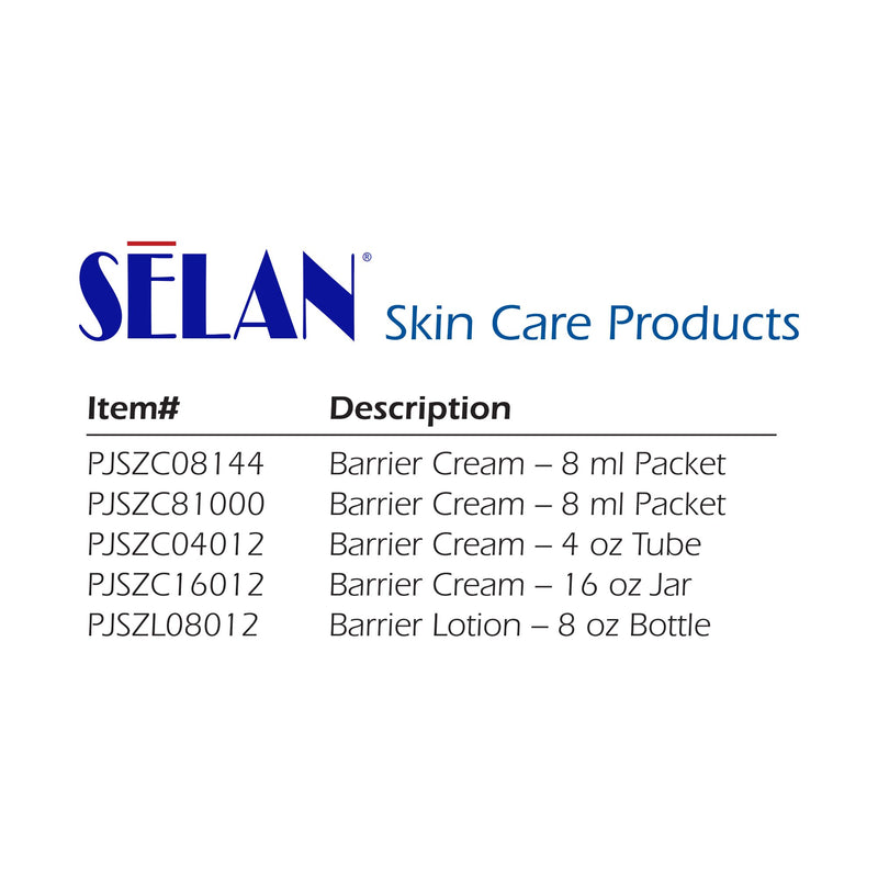 Selan+® Zing Oxide Barrier Cream and Lotion, 4 oz. Tube