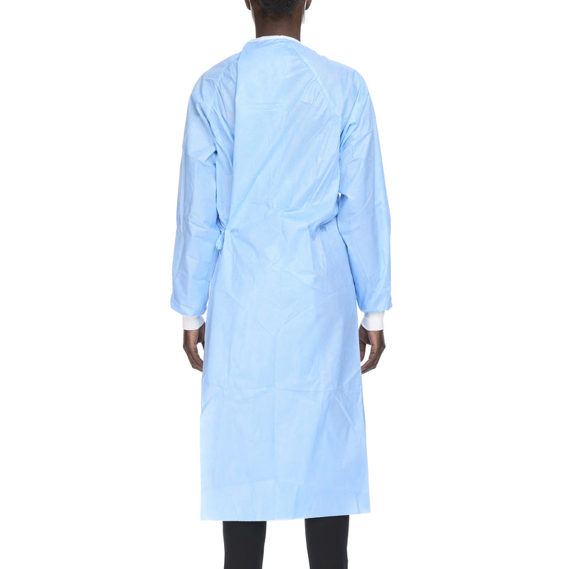Halyard Basics Non-Reinforced Surgical Gown with Towel, Large, Blue