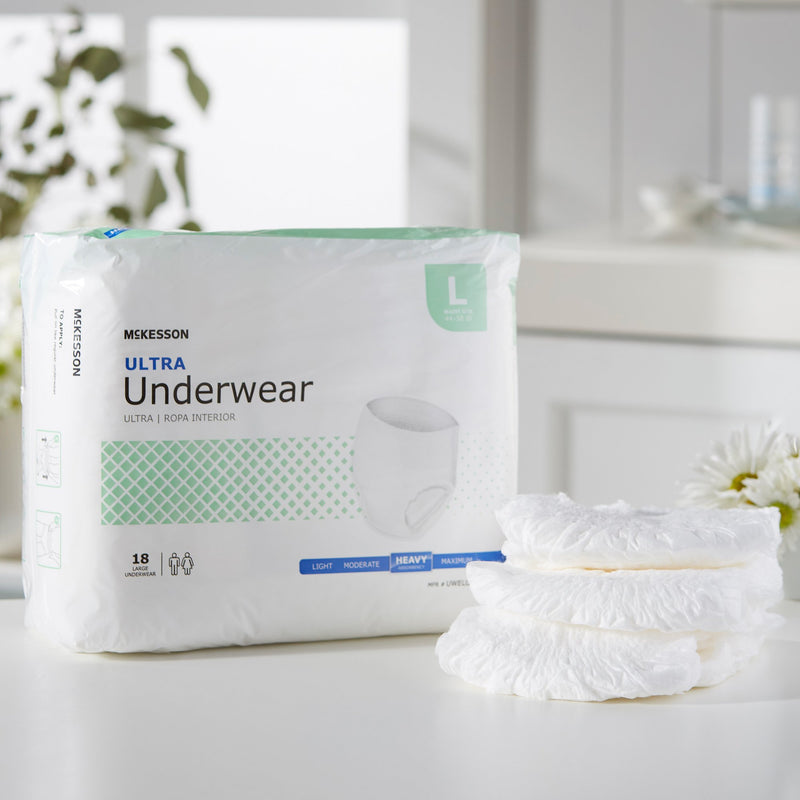 McKesson Ultra Heavy Absorbent Underwear, Large