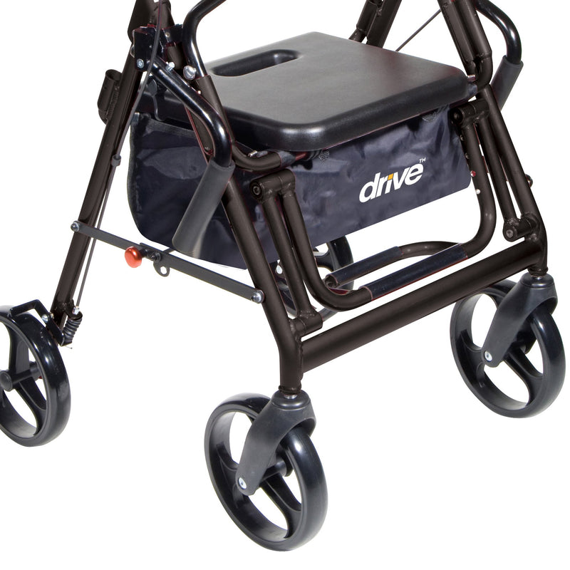 drive™ Duet 4 Wheel Rollator, Black