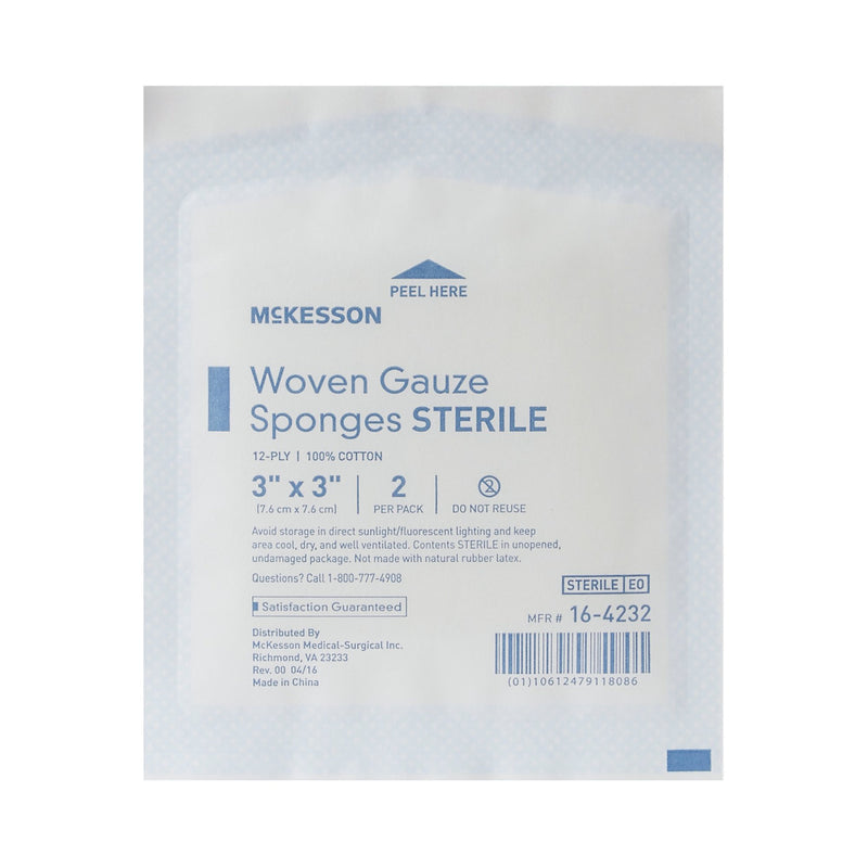 McKesson Sterile Gauze Sponge, 3 x 3 Inch