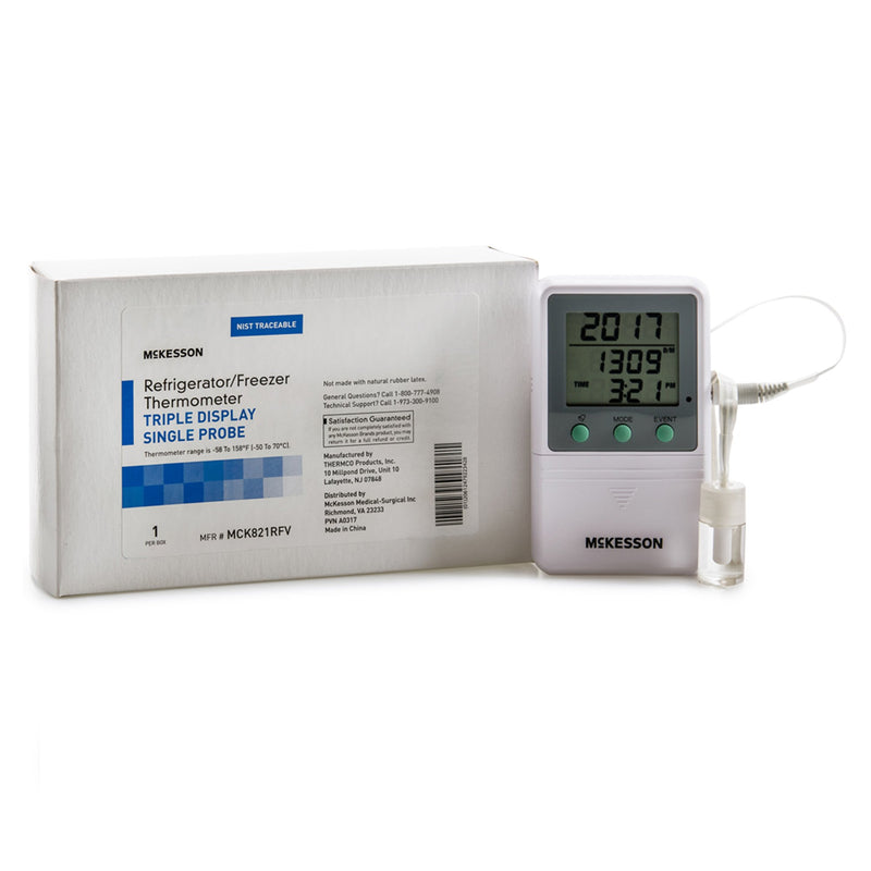 McKesson Refrigerator / Freezer Thermometer, Digital Display, -58° to +158°F Range