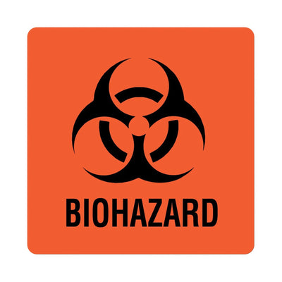 United Biohazard Warning Label, 6 x 6 Inch