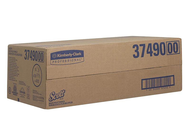 Scott® Essential 1-Ply Paper Towel, 250 per Pack, 16 Packs per Case