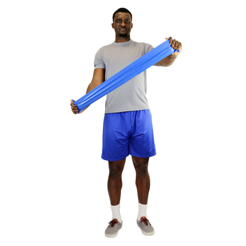 CanDo® Exercise Resistance Band, Blue, 5 Inch x 4 Foot, Heavy Resistance
