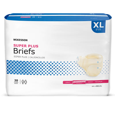 McKesson Super Plus Moderate Absorbency Incontinence Brief, X-Large