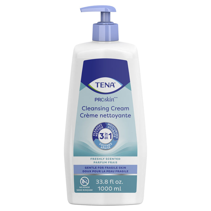 Tena® Body Wash Cleansing Cream, Alcohol-Free, 3-in-1 Formula, Scented, 1,000 mL Pump Bottle