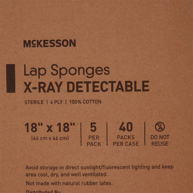 McKesson Laparotomy Sponge, 18 x 18 Inch