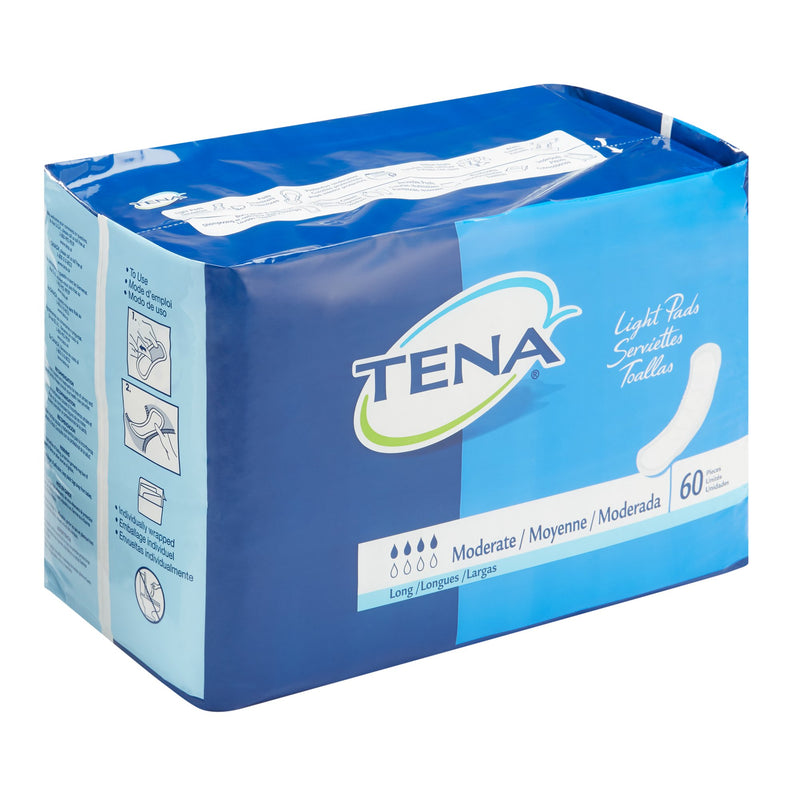 TENA Bladder Control Pads, Moderate Absorbency, Long, 12 Inch, Unisex, White