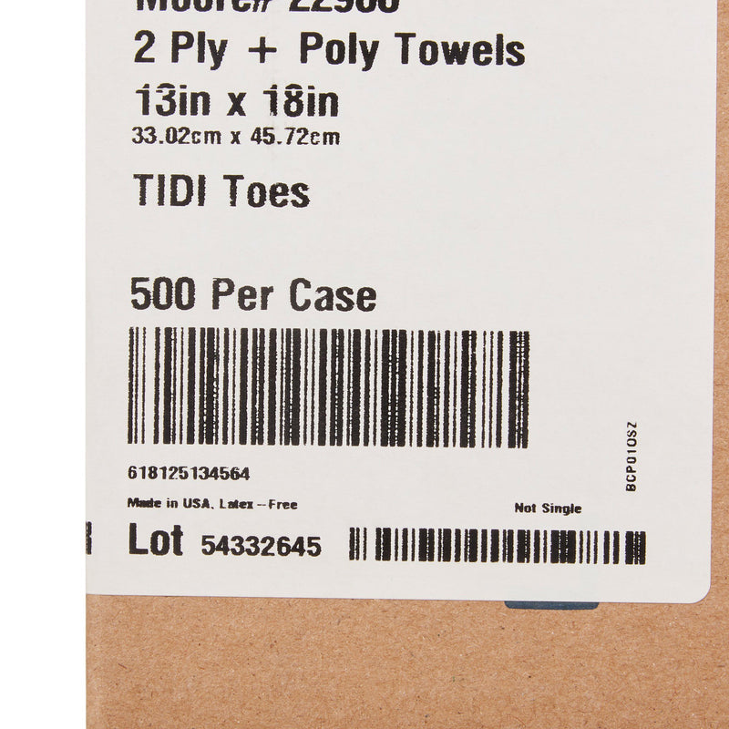 McKesson 2-Ply Nonsterile Procedure Towel, 13 x 18 Inch