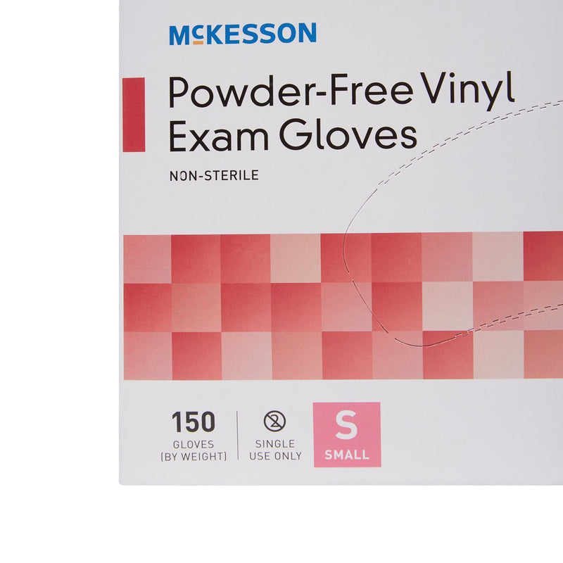 McKesson Vinyl Exam Glove, Small, Clear