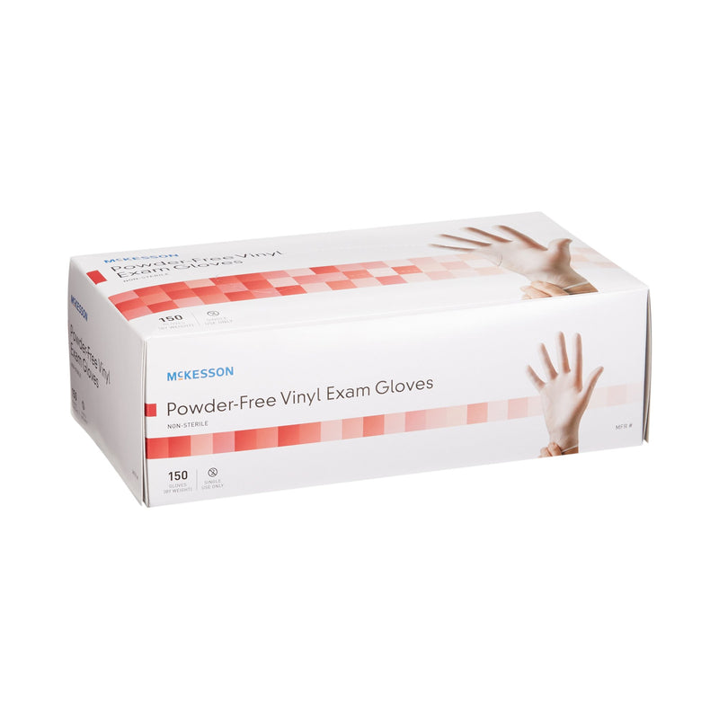 McKesson Vinyl Exam Glove, Extra Small, Clear