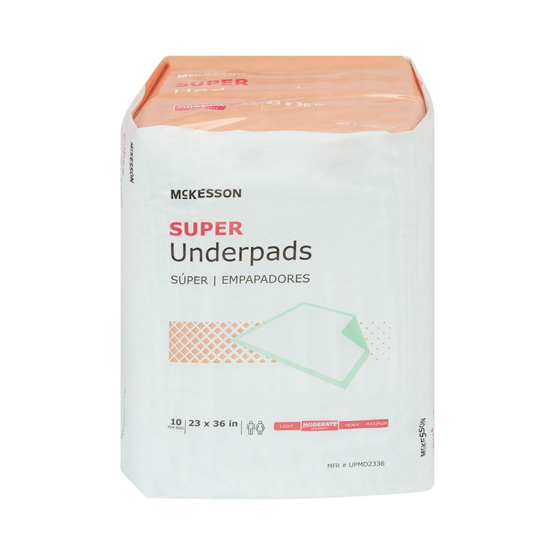 McKesson Super Moderate Absorbency Underpad, 23 x 36 Inch