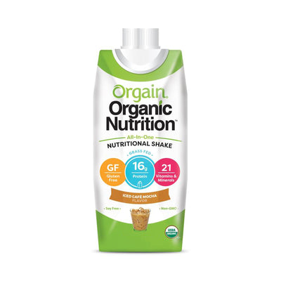 Orgain® Organic Nutritional Shake Iced Café Mocha Oral Supplement, 11 oz. Carton