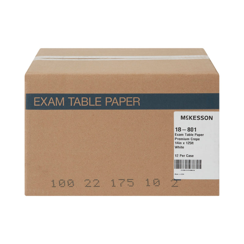 McKesson Crepe Table Paper, 14 Inch x 125 Foot, White