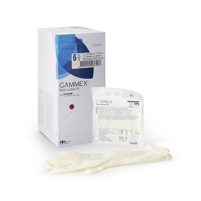 Gammex® Non-Latex PI Polyisoprene Standard Cuff Length Surgical Glove, Size 6½, White