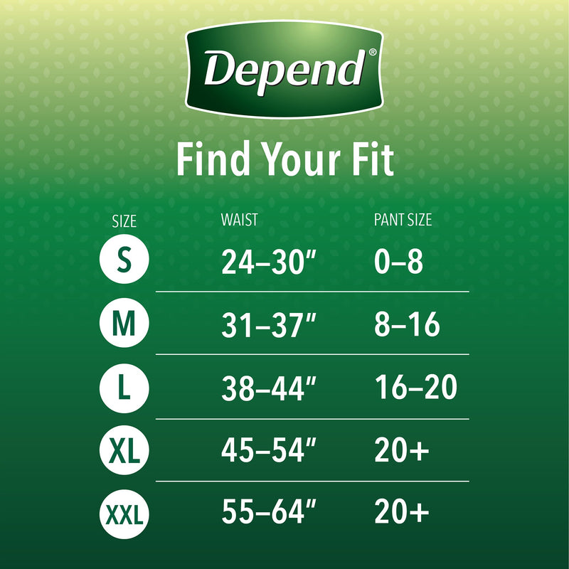 Depend® FIT-FLEX® Womens Absorbent Underwear, Large, Tan