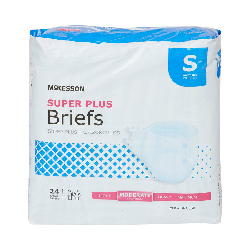 McKesson Super Plus Moderate Absorbency Incontinence Brief, Small